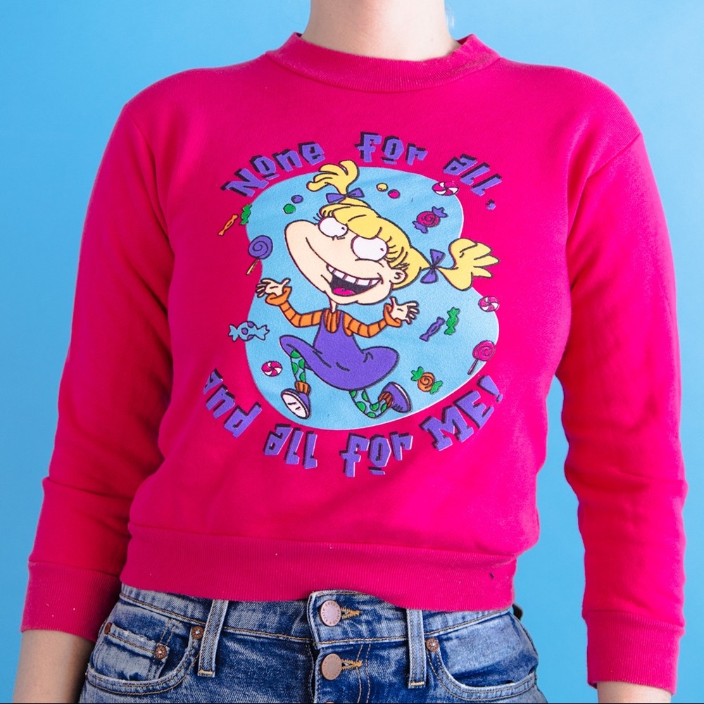 Vintage Rugrats Pink Angelica Sweatshirt XS